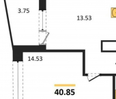 1-комн, 41 кв м, этаж 15/17 Тамбовская улица, 1Ж
