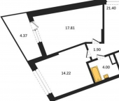 2-комн, 72 кв м, этаж 15/17 Тамбовская улица, 1Ж