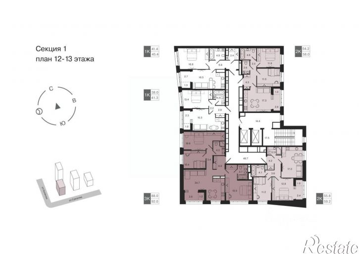 2-комн квартира в новом доме улица Суворова, 139,  д. 139