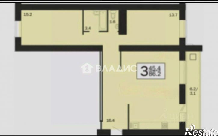 3-комн квартира Пензенский район, Засечный сельсовет